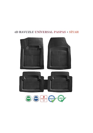 Audi A4 2019 Sonrası Avant Uyumlu 4d Havuzlu Paspas Takımı Premium Siyah