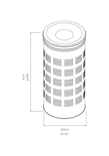 Safell Paslanmaz Çöp Kovası Çap 30 Boy 65cm, Paslanmaz Çelik Kova Çelik