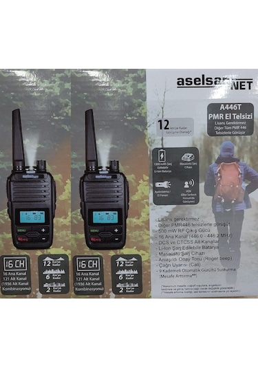 Aselsan A446T PMR El Telsizi 2'li Set