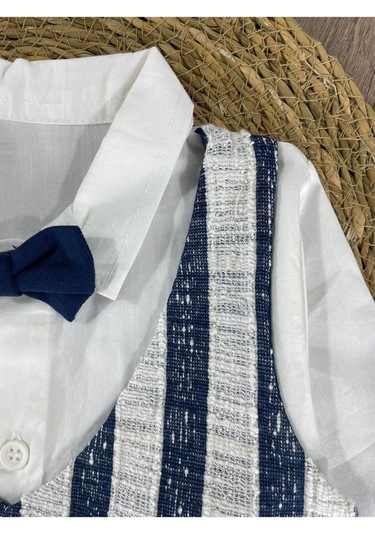 Erkek Bebek Papiyonlu 2 Li Takım Lacivert