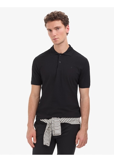 Pierre Cardin Erkek Siyah Tişört Basic 50325312-vr046