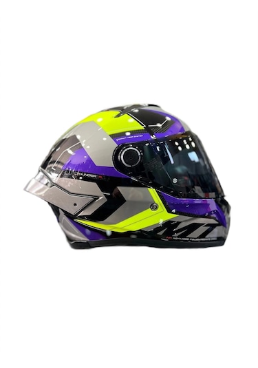 Mt Thunder 4 Sv Valıant B2 Kapalı Kask Şeffaf Vizör Mor