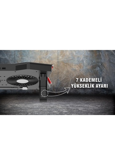 Inca INC-607 GMS Arrax II Çift Fanlı 10" - 17" Gaming Notebook Soğutucu