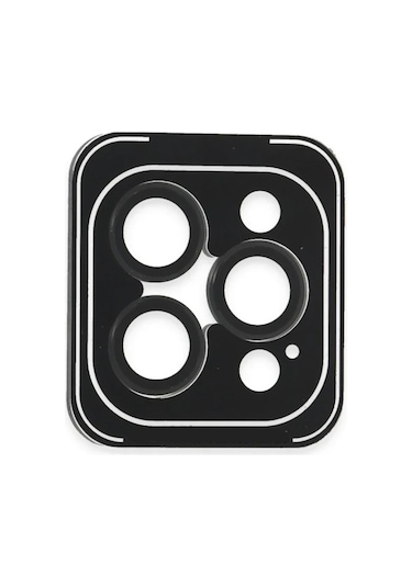 Mey İthalat Apple Uyumlu iPhone 16 Pro Max Pvd Metal Kamera Lens - Siyah