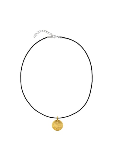 Agakulche 22 Ayar Reşat Altın Siyah İpli Kolye