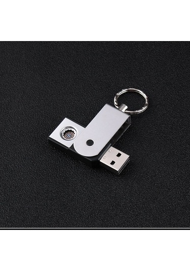 Dancemonkey Rüzgar Geçirmez Usb Isıtma Telı Acil Durum Çakmağı Gümüş