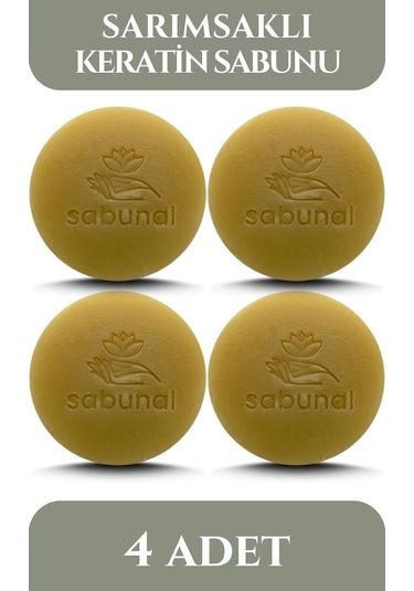 Sabunal Sarımsaklı Keratin Sabunu 4 Adet - Saç Besleyici Sabun