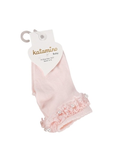Katamino Teri Aks Bebek Çorabı 46206 Pembe