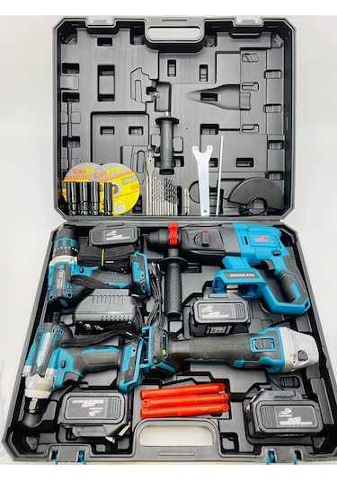 Dawreek 4'lü Set (somun Sıkma Şarjlı Kırıcı Spral Çelik Mandrel