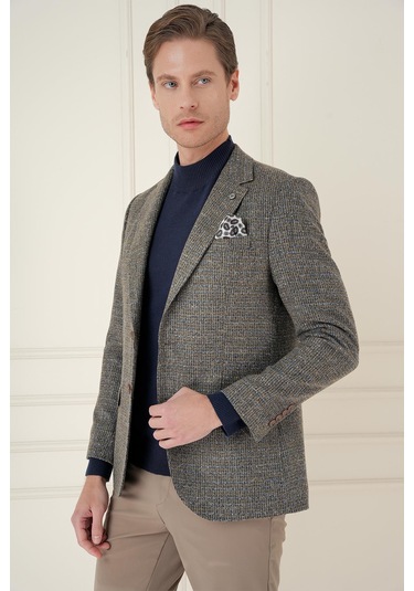 C 693 Slim Fit Bej Spor Ceket Bej