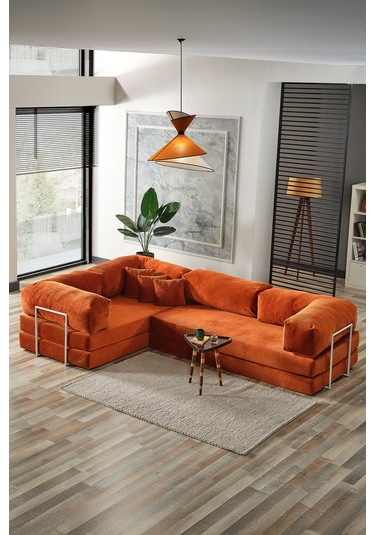 Legom Lucas Aktivite Koltuğu Yatak Olabilen Çok Amaçlı Kanepe L Koltuk Kiremit Kiremit