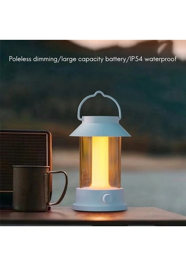 Szypzstore Açık Kamp Işıkları Retro Led Taşınabilir Süper Parlak Atmosferler Dekoratif Işıklar, Beyaz 18xvxd Beyaz