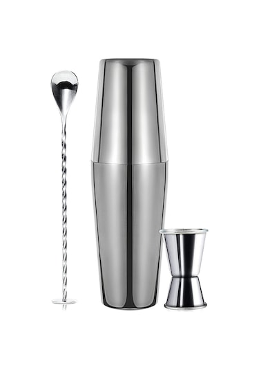 3 Parça Avantajlı Kokteyl Set Boston Shaker 750 ML