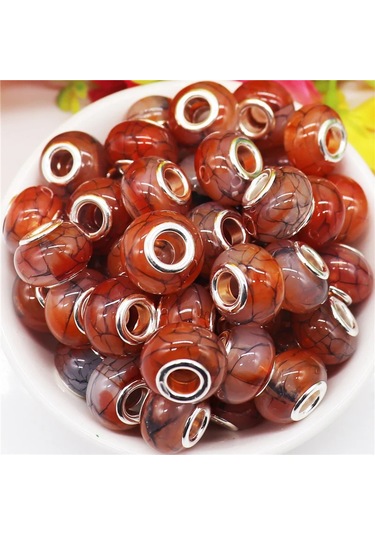 Irisdream 10 Adet Murano Reçine Rondelle Boncuk Bilezik Dıy Takı Yapımıkoyu Kırmızı Koyu Kırmızı