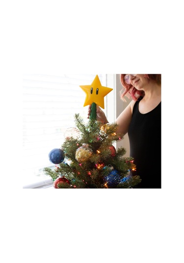 Geeroyoo Yıldız Şekilli 2. Nesil Usb Şarjlı Aydınlatmalı Noel Ağacı Tavan Dekoru Sarı