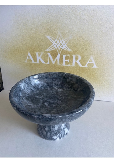 Akmera Home Mermer Ayaklı Sunumluk Gri