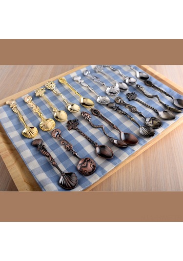 Honmex 5'li Bakır Renkli Kahve Kaşığı Seti - Çay Ve Tatlı Karıştırıcı, Dekoratif Servis Örgücükleri, Alüminyum Allyuminyum Malzeme Diğer