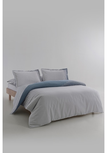 Aiden Ranforce Çift Kişilik Nevresim Takımı - İndigo Indigo