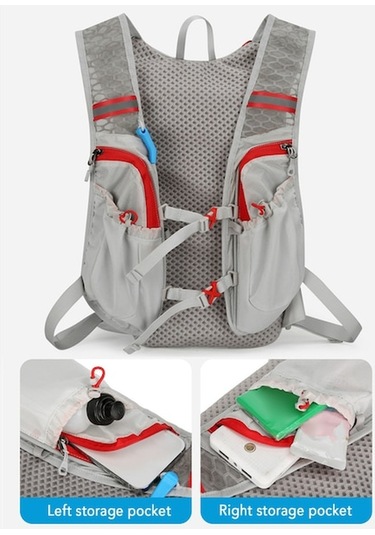 Dancemonkey Hafif Su İçme Sırt Çantası, Koşu Sırt Çantası, Siyah Siyah