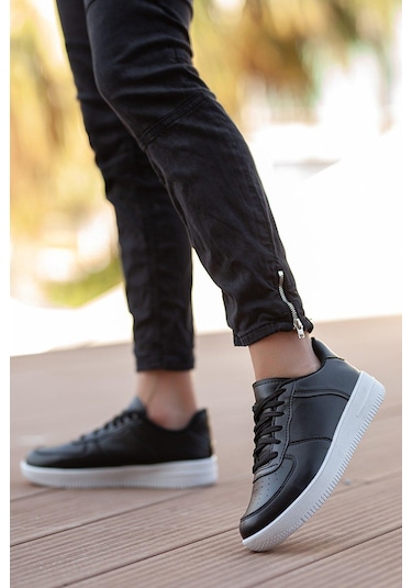 Muggo Mgpogba Unisex Sneaker Günlük Spor Ayakkabı Siyah - Beyaz