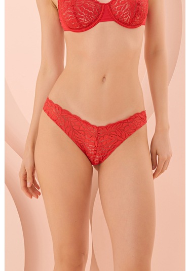 Loya Kadın Kırmızı Parma V Külot Kırmızı