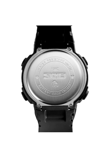 Geeksen Skmeı 1560 Spor Elektronik Saat - 100m Su Geçirmez, Çift Zaman, Kronometre, Işıklandırma Ve 10 Yıl Pil Ömrü Siyah Çok Renkli