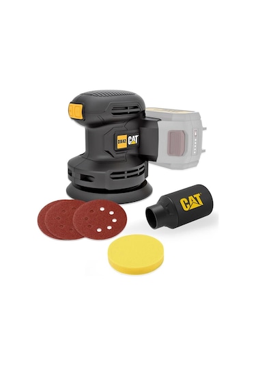 Cat DX42B 18Volt 125MM Profesyonel Devir Ayarlı Eksantrik Zımpara (Akü Dahil Değildir )