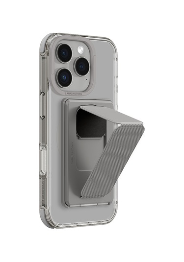 İphone 16 Pro Max Uyumlu Kılıf Magsafe Özellikli Standlı Kartlıklı Set Amazingthing Omni Adventure Seri Gri