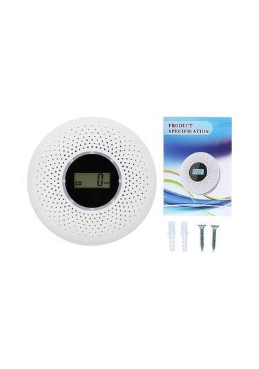 Springsun Karbondioksit Ve Duman Birleşik Algılayıcı - Akıllı Elektrokimyasal Sensör, Lcd Ekran, Ses Ve Işık Uyarı, 80db Ses Seviyesi - Acj-512c