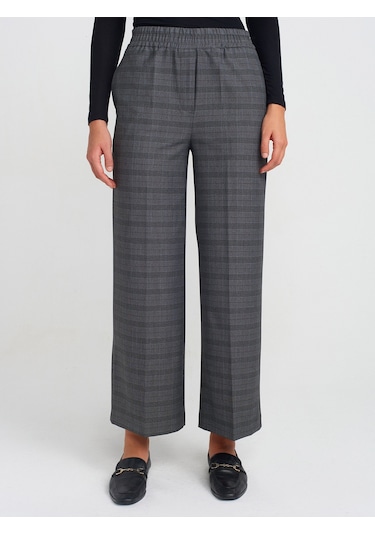 Dilvin 71579 Geniş Bacak Pantolon Gri