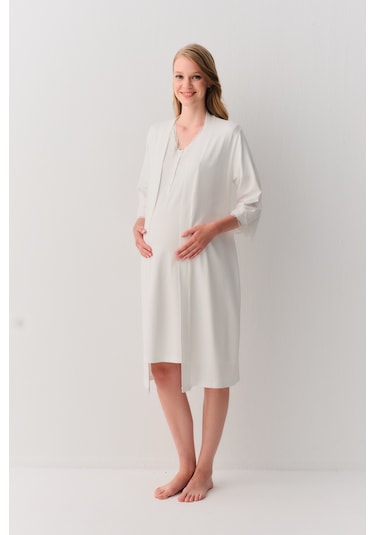 Suwen Pure Hamile Lohusa Sabahlık Sh26211615l036 Ekru