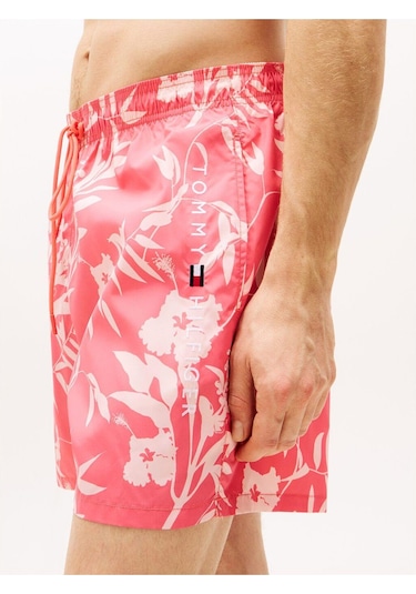 Tommy Hilfiger Medıum Drawstrıng Prınt-7325 Floral Tropic Aop Pink Poppy