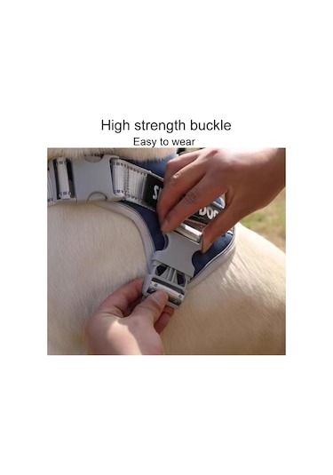 Büyük Köpek Patlama Korumalı Yumruk Göğüs Koşum Köpek Seyahat Tasma, Stil: Tek Siyah Xxl