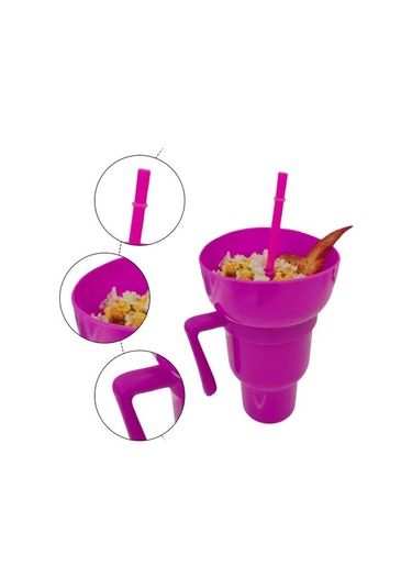 Koyu Yeşil İçecek Kupası Stadyum Bardak Ve Snack Bowl 2'si 1 Arada Snack İçecek Bardağı