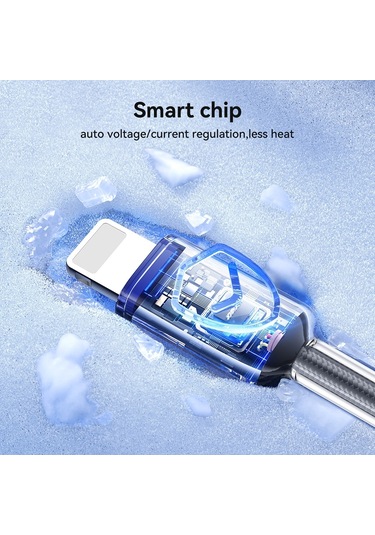 Joyroom S-a42 Crystal Clear Series Fast Charging Data Cable, Usb To 8 Pin Cable, Length: 1.2m Black