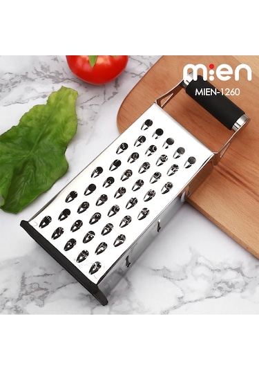 Mien -1260 Küçük Kaydırmaz Çelik Rende Gümüş