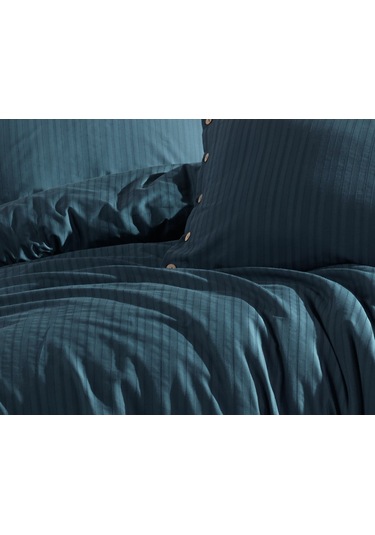 Limasso Gofre Çift Kişilik Nevresim Takımı Paradiso Dress Blue