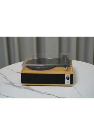 Fomix Fm-109 Siyah Hoparlörlü Bluetoothlu Pikap Plak Çalar Siyah