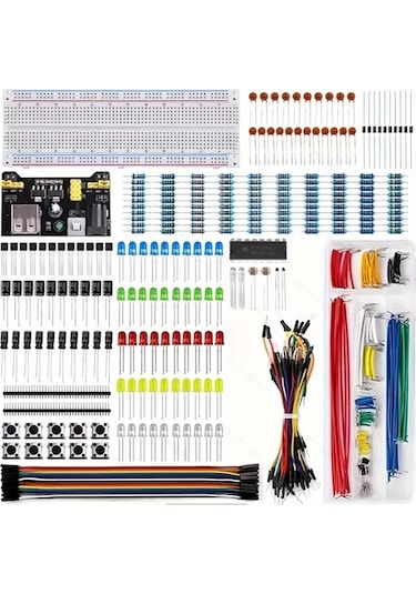 Topnotch Mb102 830 Parça Başlangıç Seti Breadboard Sensör Led Dıy Elektronik