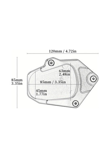 Xuweiwei Titanium K1600b K1600gtl K1600gt 17-23 Motorcycle Kickstand Pad Dayanıklı Yan Sehpa Destek Aksesuarı