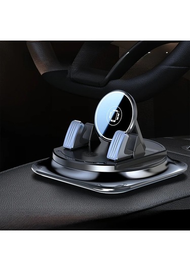 Xuweiwei Z01 Ayna Lcars 360 Derece Dönebilen Araba Telefon Tutucu Abs Malzeme Silikon Kaymaz Tutus Yatay Dikey Ekran Kullanimi Icin