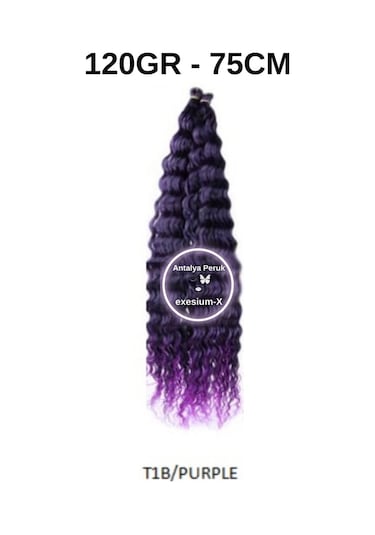 Afro Su Dalgası Saç 75m 120gr Kodu -tb1/purple