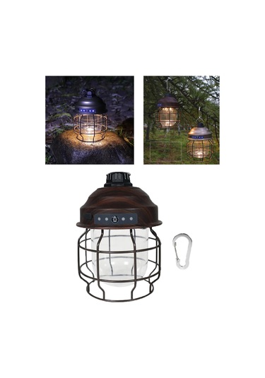 Homyl Led Fener Taşınabilir Işık Şarj Ahşap-tahıl Ahşap Tahıl Kahverengi