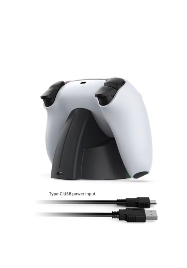 Ps5 Kol Şarj Edici Stand Dock Led Işıklı Göstergeli Kol Şarjı Tp5