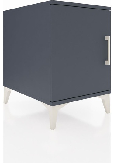 Kronos Komodin 2 Raflı Tek Kapaklı 44x59x64 Antrasit-antrasit Antrasit