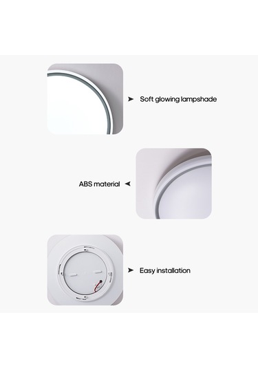 Akıllı Plafonyer Akıllı Tavan Lambası Yuvarlak Uzaktan Kumanda Çok Renkli