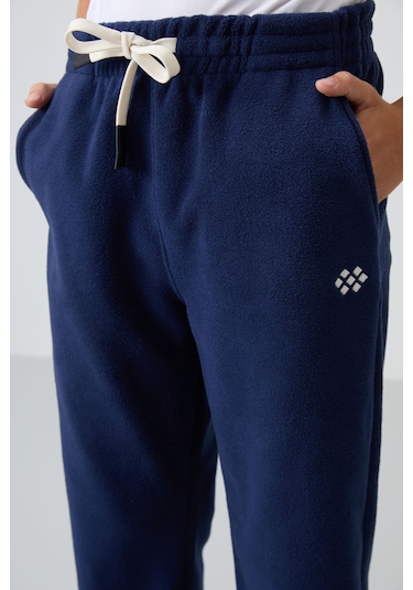 Tommy Life Lacivert Kalın Yumuşak Dokulu Standart Fit Nakışlı Polar Erkek Çocuk Eşofman Alt - 11220 Lacivert