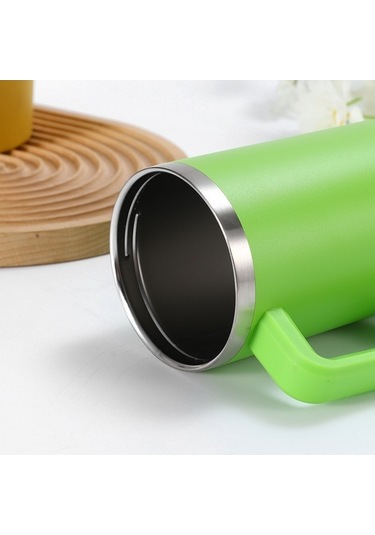 Novahub 40oz Araba Kupası Çift Katmanlı Vakumlu Bardak, Pipet Saplı Paslanmaz Çelik Termos Bardak Beyaz