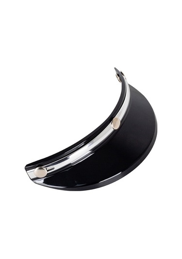 Fortunelane My02 Motosiklet Kaskı 3/4 Siperlik, Retro Güneş Koruma, Siyah Gümüş Renk