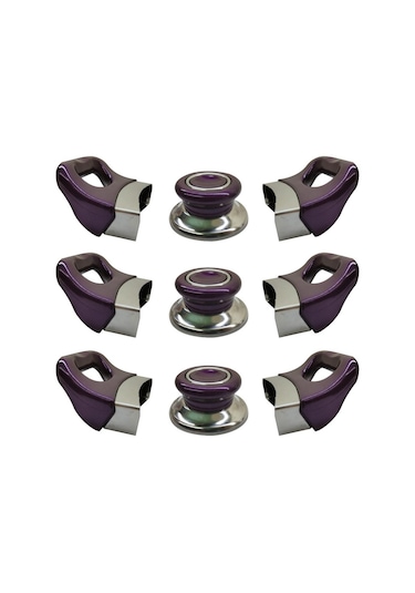 Mor Tencere Tava Yan Kulpları Ve Kapak Kulpu Seti - 3 Set